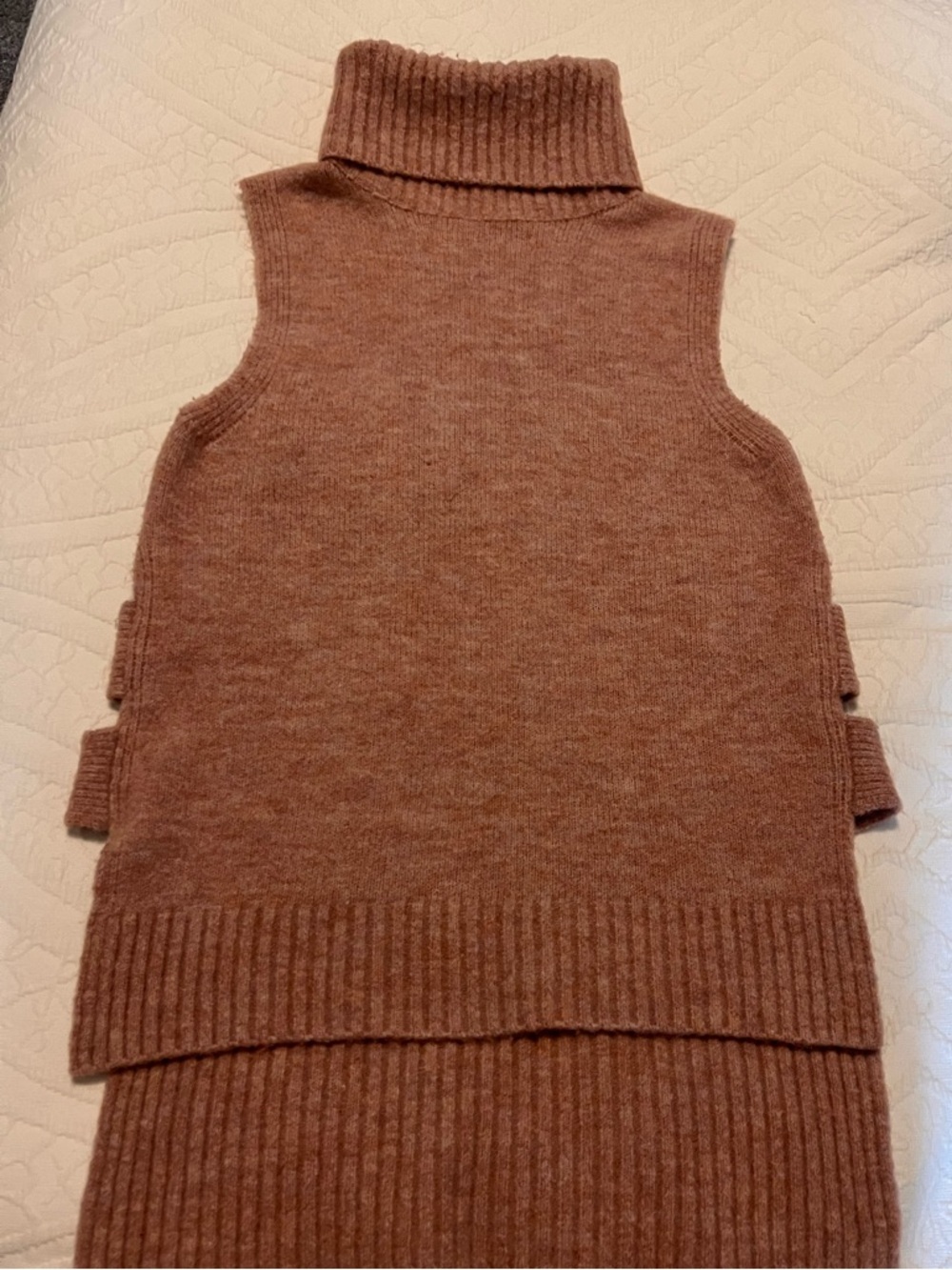 bishop + young Sleeveless Turtleneck Knit Tunic in Dusty Rose